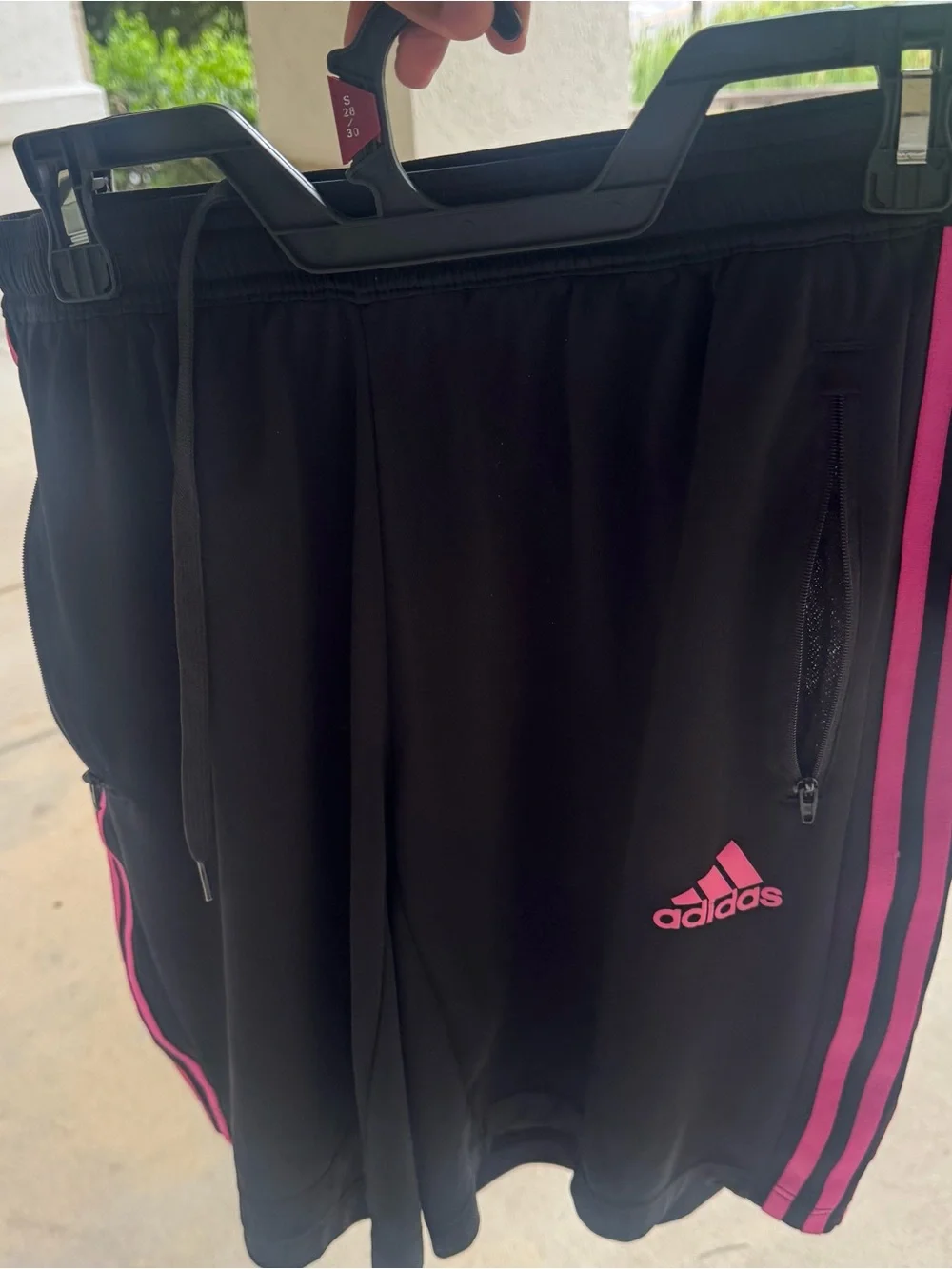 Adidas Black/Pink Aeroready Primeblue Basketball Athletic Shorts Size Medium